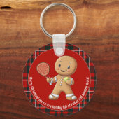 🎾🎄Custom text,  Padel Powered Christmas キーホルダー (正面)