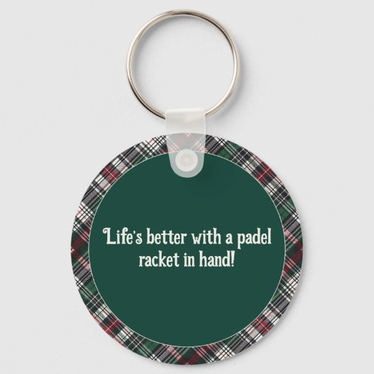 🎾🎄Custom text, Padel Powered Christmas キーホルダー (裏面)