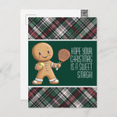 🎾🎄Custom text, Padel Powered Christmas ポストカード (正面/裏面)