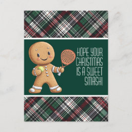 🎾🎄Custom text,  Padel Powered Christmas ポストカード