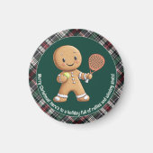🎾🎄Custom text,  Padel Powered Christmas マグネット (正面)