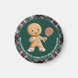 🎾🎄Custom text,  Padel Powered Christmas マグネット
