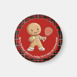 🎾🎄Custom text,  Padel Powered Christmas マグネット