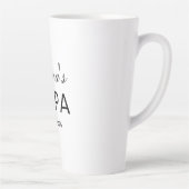 Custom Text Papa Latte Mug Gift Personalized Desig カフェラテマグ (右)