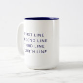 Custom Text Personalized Two-Tone Color Mug ツートーンマグカップ (正面左)