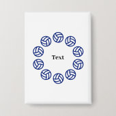 Custom Text Personalized Volleyball 缶バッジ (正面)