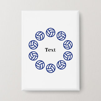 Custom Text Personalized Volleyball 缶バッジ