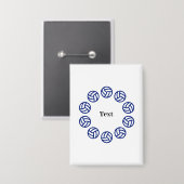 Custom Text Personalized Volleyball 缶バッジ (正面/裏面)