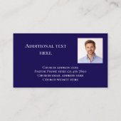 Custom Text & Photo Christian Church Pastor 名刺 (裏面)