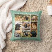 Custom Text Photo Collage Pet Dog Love Soft Green クッション (ブランケット)
