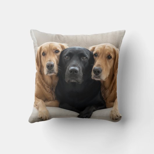 Custom Text Photo Collage Pet Dog Love Soft Green クッション (裏面)