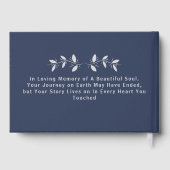 Custom Text Photo Memorial Funeral Leaves ゲストブック (裏面)
