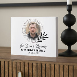 Custom Text Photo Memorial Funeral Leaves ゲストブック