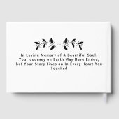 Custom Text Photo Memorial Funeral Leaves ゲストブック (裏面)