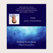 Custom Text & Photo Modern Blue Church Pastor 名刺 (外部フラット)