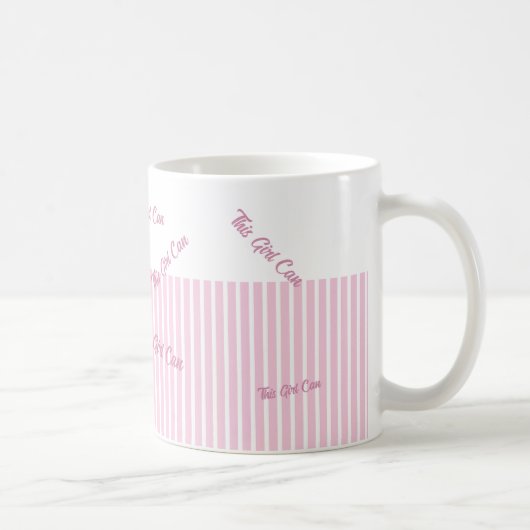 Custom Text Pink コーヒーマグカップ (右)