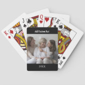 Custom Text Poker Card Personalize Photo トランプ (裏面)