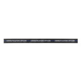 Custom Text Police Officer Thin Blue Line  サテンリボン (正面)