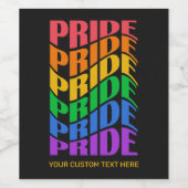 Custom Text Pride ワインラベル (シングルラベル)