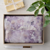 Custom Text Purple Watercolor Japanese Parasol 薄葉紙 (ギフト)