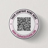 Custom Text QR Code Promotional Buttons Template 缶バッジ (正面)