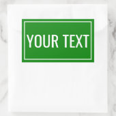Custom Text Rectangle Stickers for Office Supplies 長方形シール (バッグ)