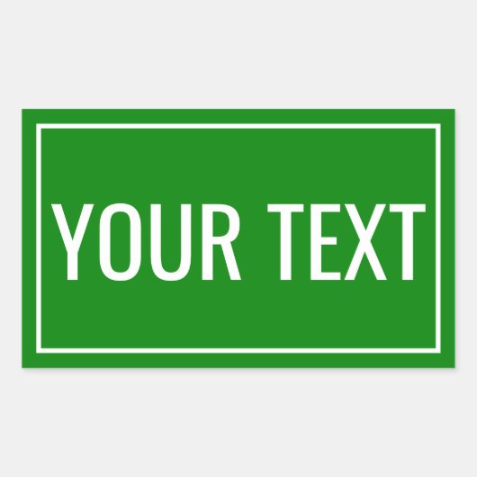 Custom Text Rectangle Stickers for Office Supplies 長方形シール (正面)