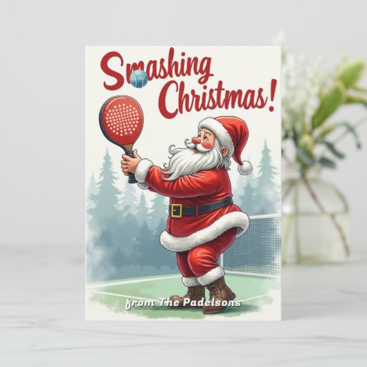 🎾🎄Custom text, Santa’s Smash Shot シーズンカード (スタンド正面)