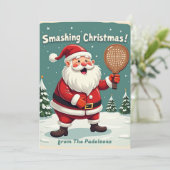 🎾🎄Custom text,  Serve & Celebrate シーズンカード (スタンド正面)