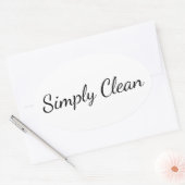 Custom Text Simply Clean Oval Sticker Sheet 楕円形シール (封筒)