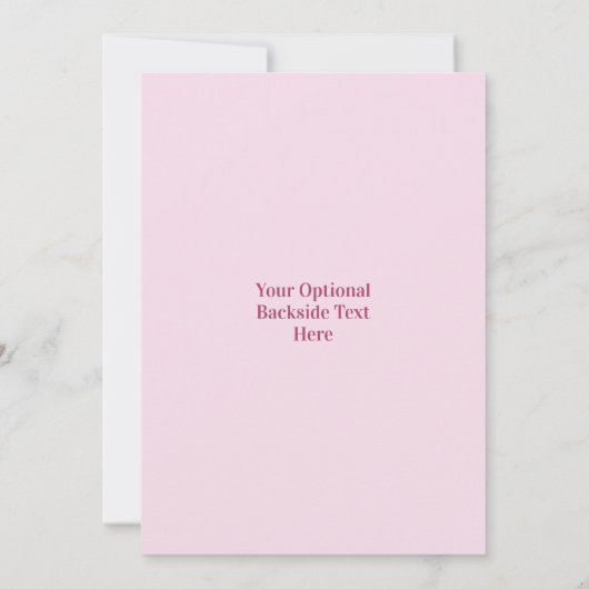 Custom Text Sip, Savor, Enjoy 招待状 (裏面)