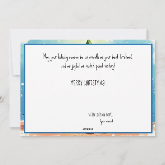 🎾🎄Custom text, Smash & Sparkle シーズンカード (裏面)