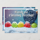 🎾🎄Custom text, Snow Court Smash シーズンカード (正面/裏面)