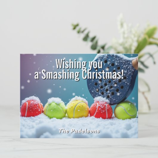 🎾🎄Custom text, Snow Court Smash シーズンカード (スタンド正面)