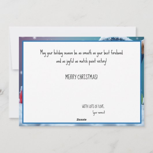 🎾🎄Custom text, Snow Court Smash シーズンカード (裏面)