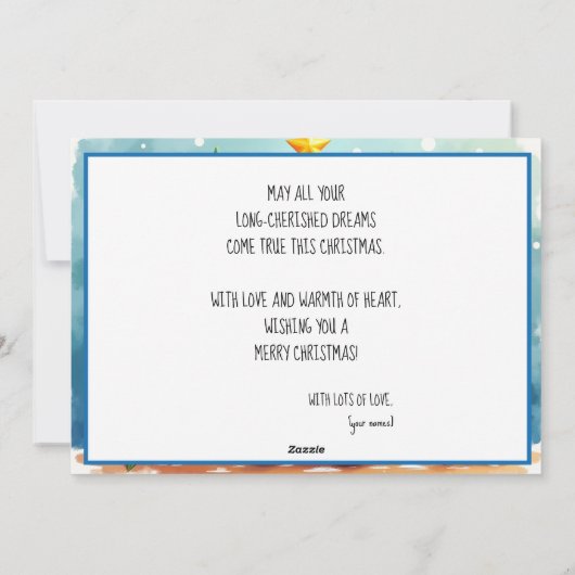 🎾🎄Custom text, Snowfall Smashmas シーズンカード (裏面)