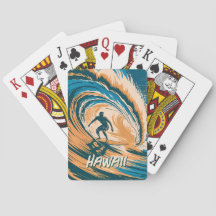 Custom Text Surfer Surfing Waves Minimal Retro Art