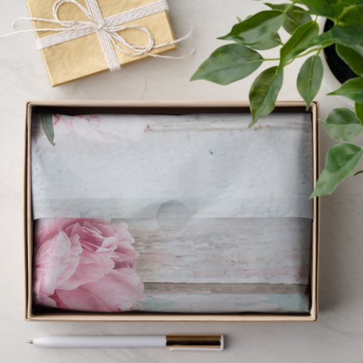 Custom text Swee home Romantic rustic pastel wood  薄葉紙 (ギフト)