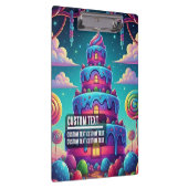 Custom Text Sweet Dreams Cake Art Whimsical Purple クリップボード (右)