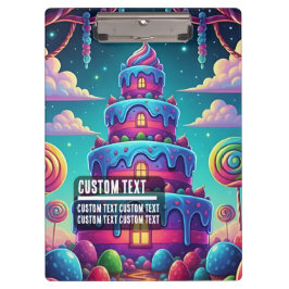 Custom Text Sweet Dreams Cake Art Whimsical Purple クリップボード