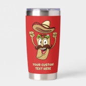 Custom Text Taco Party 保温保冷タンブラー (正面)