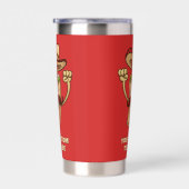 Custom Text Taco Party 保温保冷タンブラー (右面)