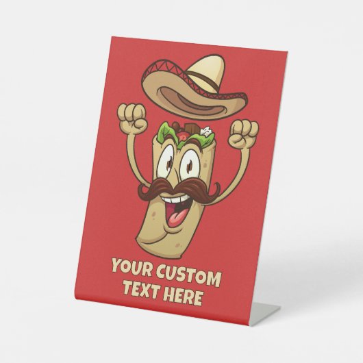 Custom Text Taco Party 台座サイン (正面)