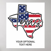 Custom Text Texas ポスター (正面)