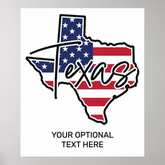 Custom Text Texas ポスター (正面)