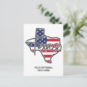 Custom Text Texas ポストカード (スタンド正面)