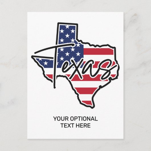 Custom Text Texas ポストカード (正面)