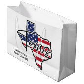 Custom Text Texas ラージペーパーバッグ (正面アングル)