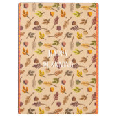 Custom text Trendy autumn background orange frames クリップボード (裏面)