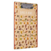 Custom text Trendy autumn background orange frames クリップボード (右)